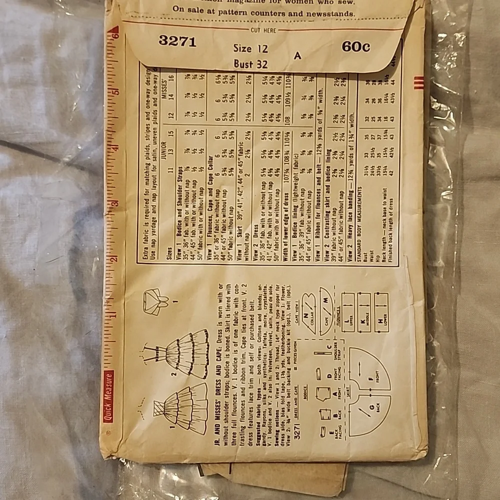 1958 Simplicity Dress Pattern - Picture 2 of 2